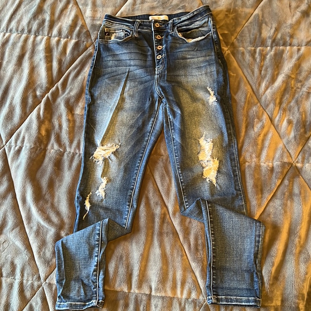 Size 31 KanCan Skinny Jean with Distressing/Holes